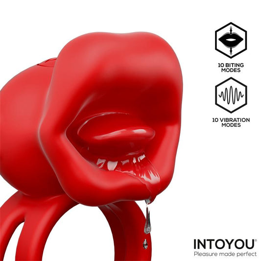 Bittey Anillo Vibrador con Biting Mordisqueo