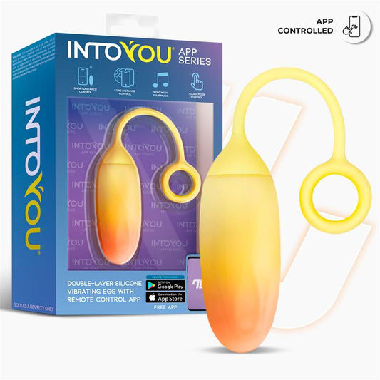 Huevo Silicona Doble Capa con APP Amarillo Naranja