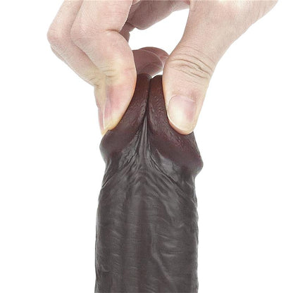 Dildo con Piel Retractil 9 Negro