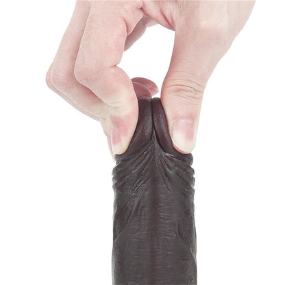 Dildo con Piel Retractil 7 Negro