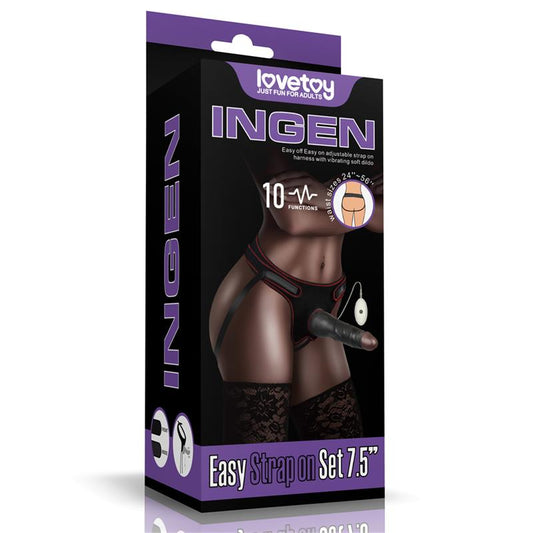 Arnes Ajustable con Dildo 10 Vibraciones 75