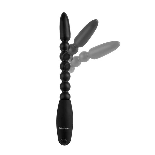 Bolas Anales con Vibracion Flexa Pleaser Negro