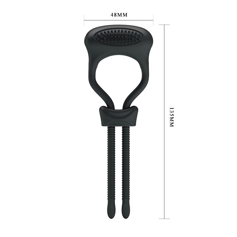 Pretty Love Anillo Vibrador Curitis Color Negro