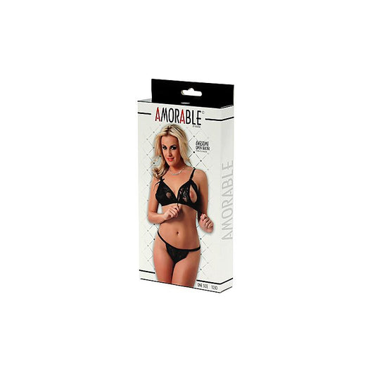 Set 2 Piezas Abierto Negro Talla unica