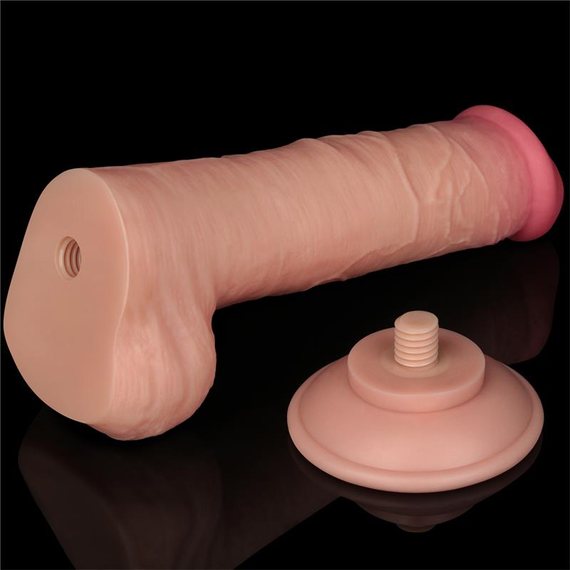 Dildo Dual Layer Piel Deslizante Retractil 8