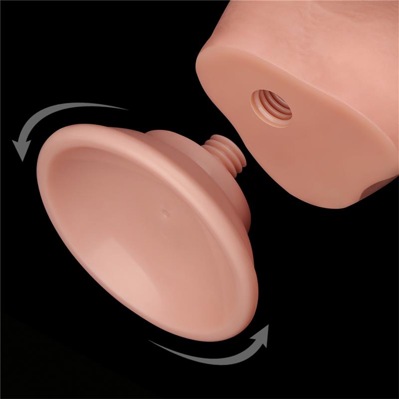 Dildo Dual Layer Piel Deslizante Retractil 75