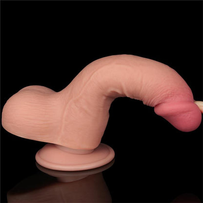 Dildo Dual Layer Piel Deslizante Retractil 75
