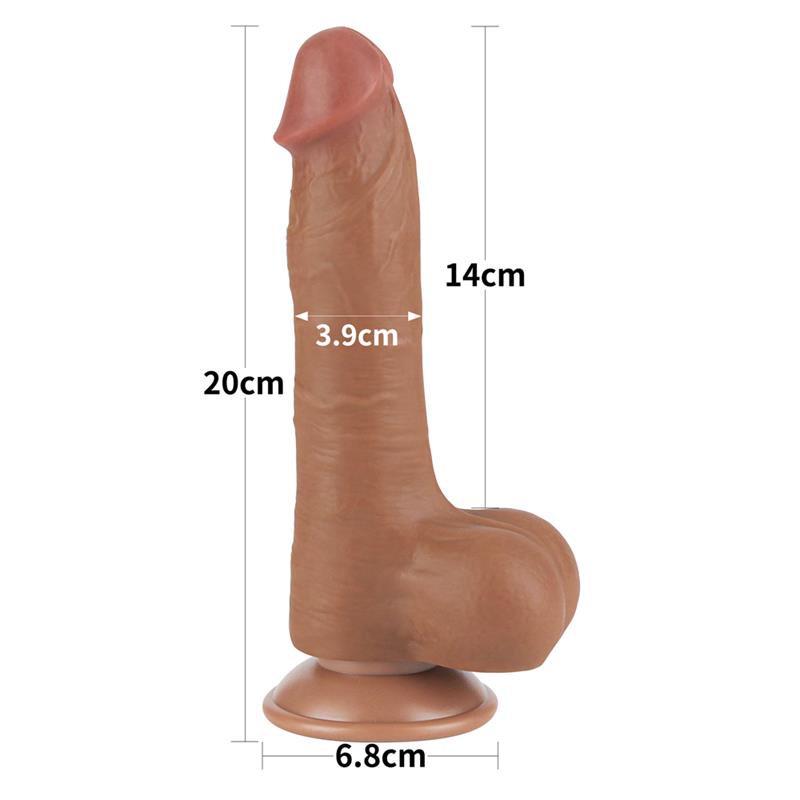 Dildo con Piel Retractil 8 Bronceado