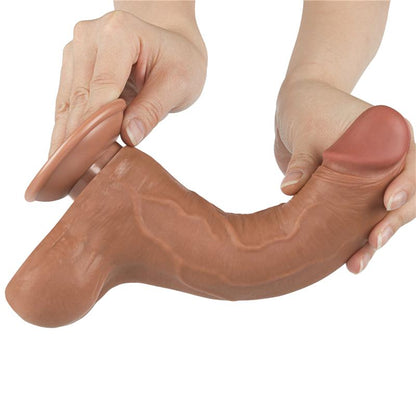 Dildo con Piel Retractil 85 Bronceado