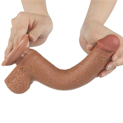 Dildo con Piel Retractil 9 Bronceado