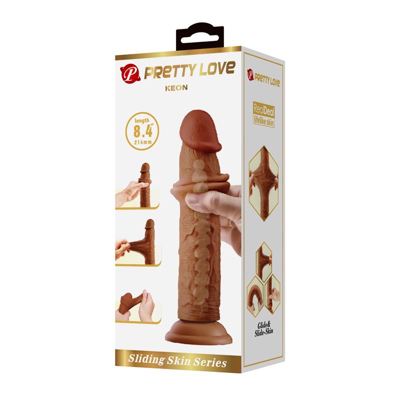 Dildo con Piel Deslizante Retractil 214 cm