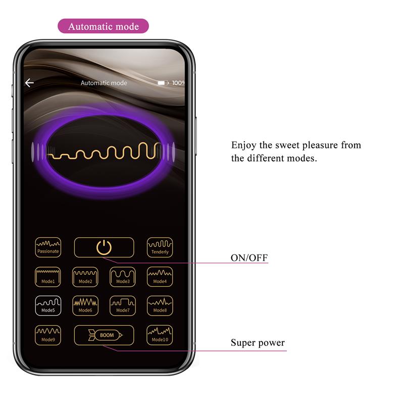 Liam Vibrador Punto G Silicona con APP Morado
