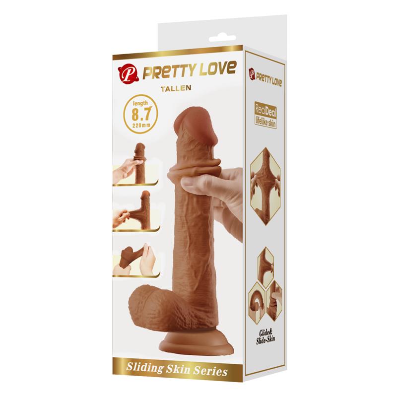 Tallen Dildo con Piel Deslizante Retractil 22 cm