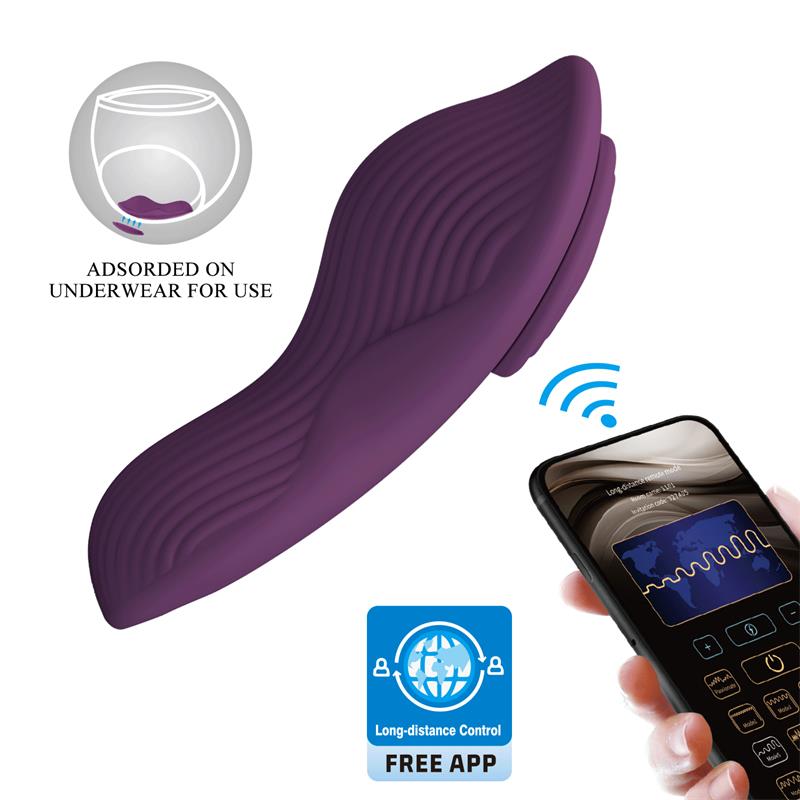Mane Vibrador de Braguita con App Purpura