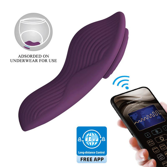 Mane Vibrador de Braguita con App Purpura