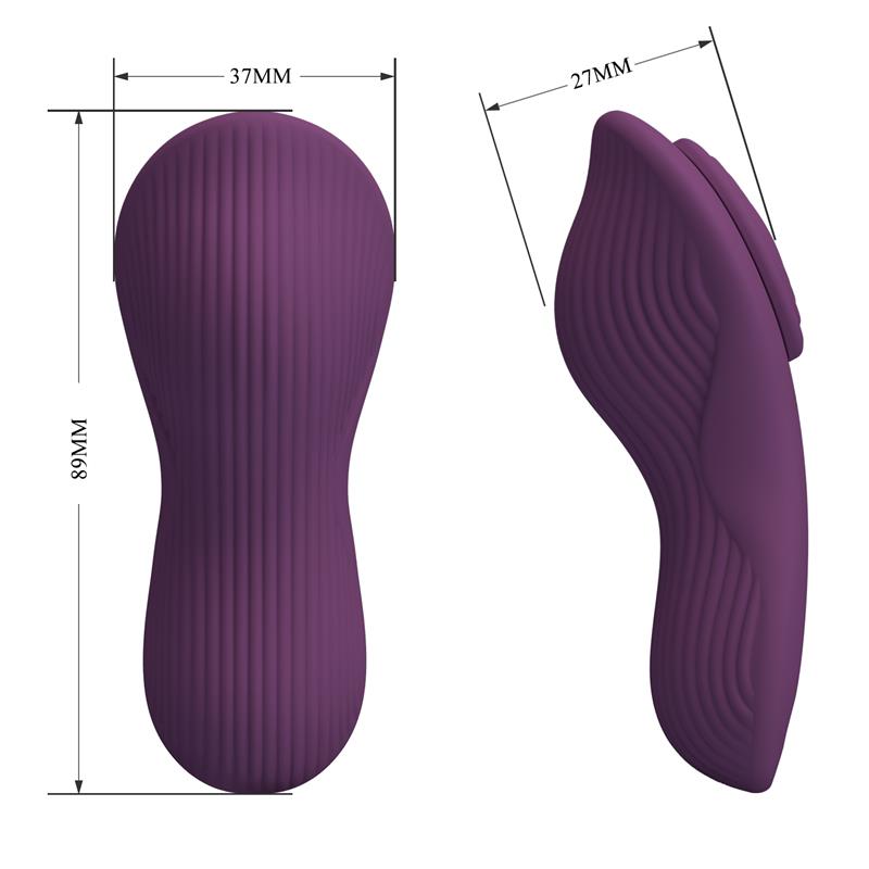 Mane Vibrador de Braguita con App Purpura