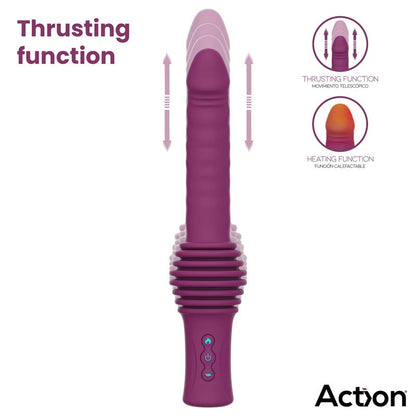 Roxer Sex Machine con Vibracion Thrusting Efecto Calor y Control Remoto