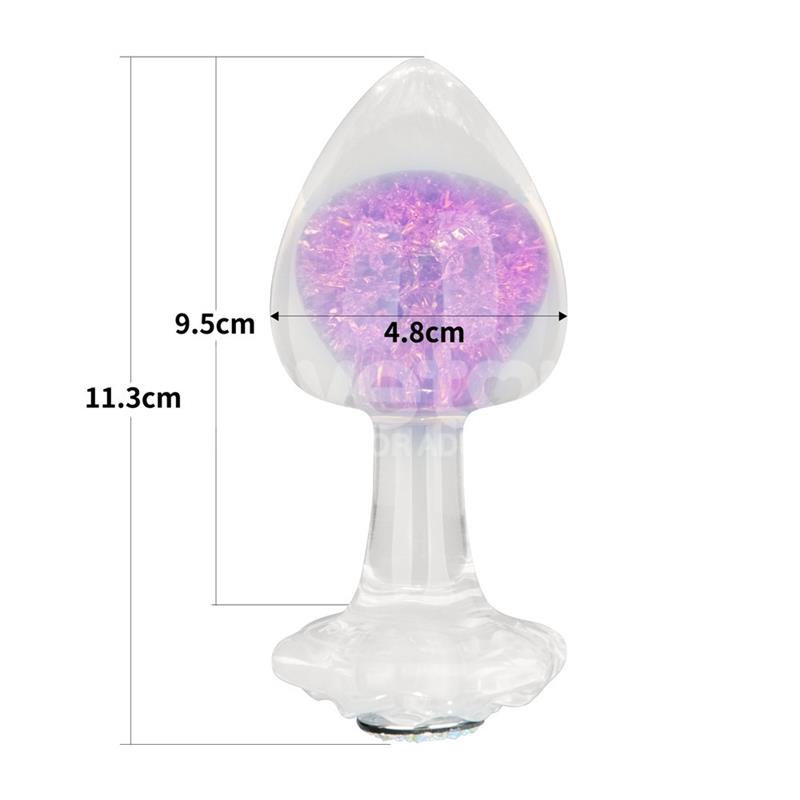 Gemoria Plug Anal de Silicona con Esfera de Cristal