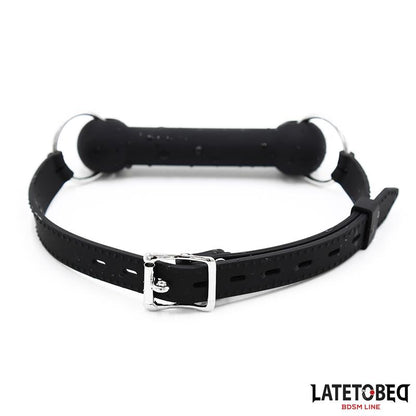 Mordaza Hueso Silicona Negro Ajustable