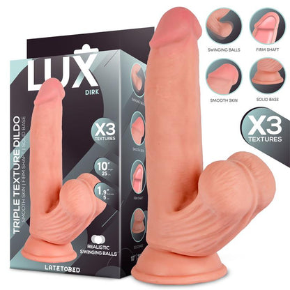 Dirk Dildo Triple Densidad con Testiculos Oscilantes 10