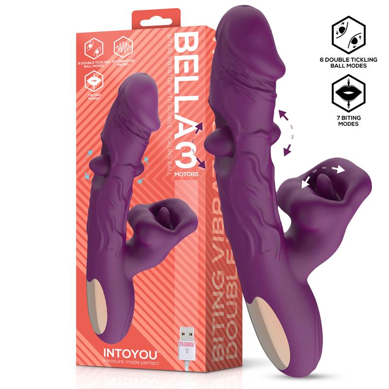 Bella Vibrador Doble Bola Cosquilleante y Mordisqueo 3 Motores