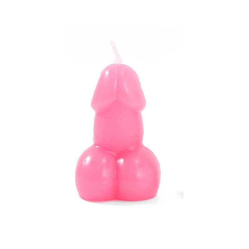 Vela Forma de Pene Fuscia