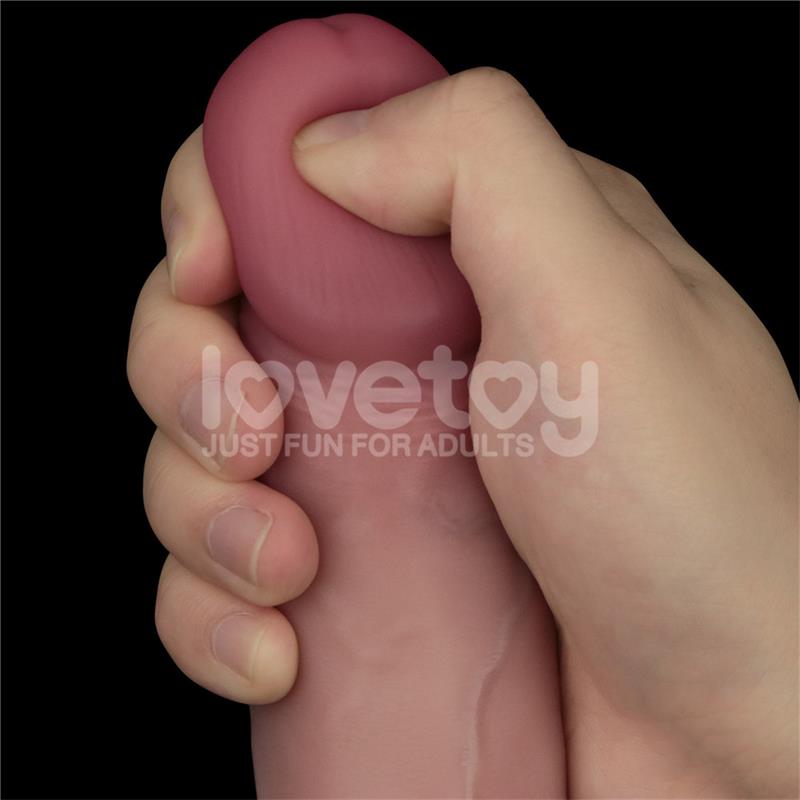 Dildo con Vibracion Piel Deslizante Silicona Dual Layer 8