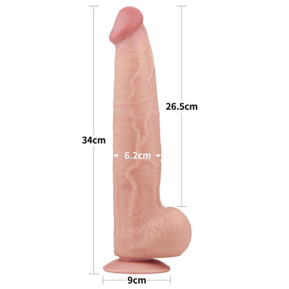 Dildo Dual Layer Piel Retractil 135