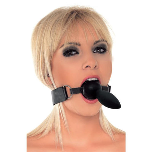 Mordaza con Plug Silicona