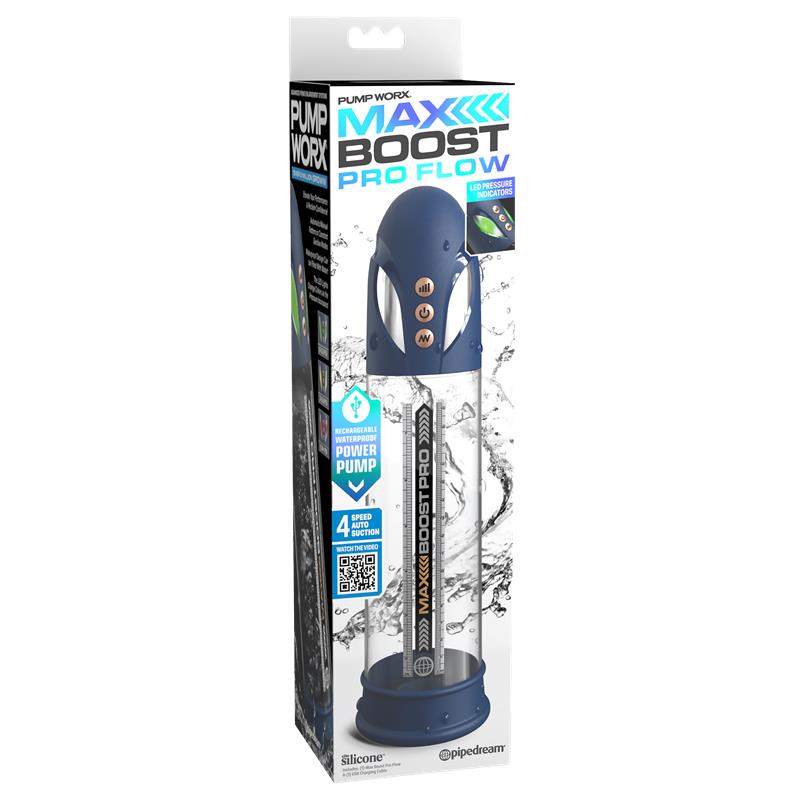 Masturbador Automatico Max Boost Pro Flow Azul