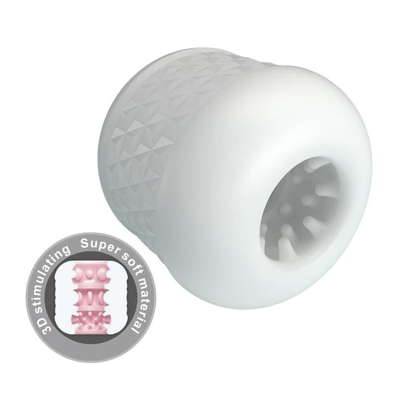 Crystle Masturbador Doble Entrada Blanco