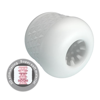 Crystle Masturbador Doble Entrada Blanco