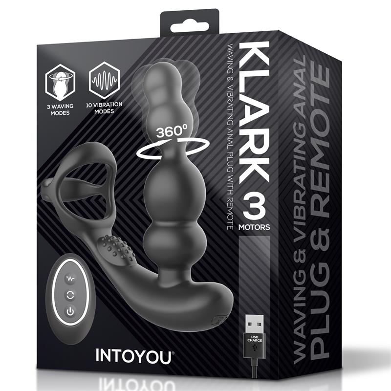 Klark Plug Anal Oscilante con Vibracion y Control Remoto