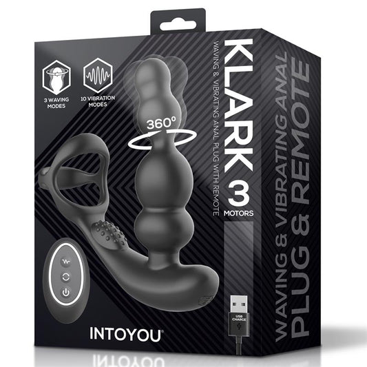 Klark Plug Anal Oscilante con Vibracion y Control Remoto