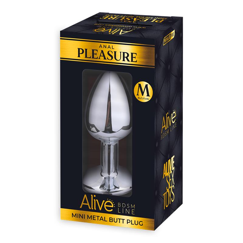 Plug Anal con Joya Negra Talla M