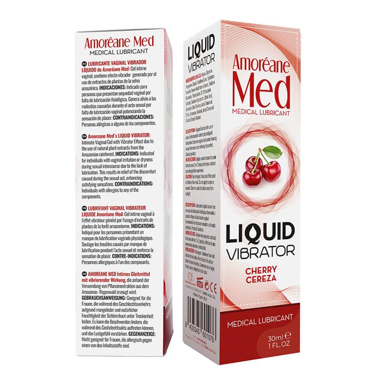 Vibrador Liquido Sabor Cereza 30 ml