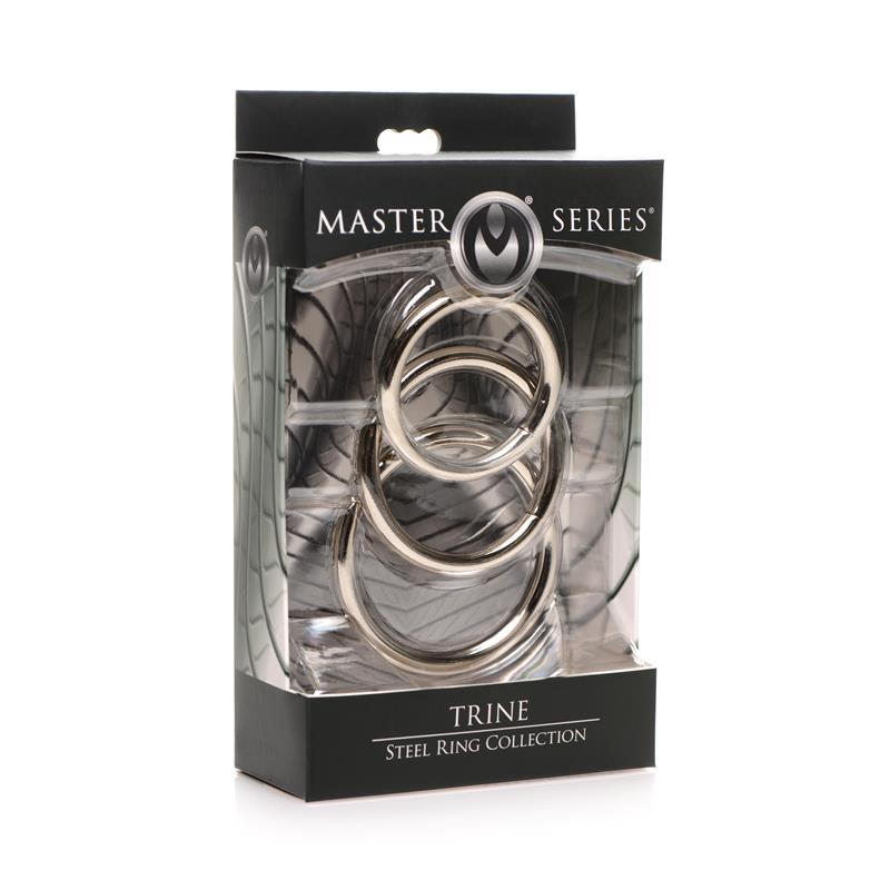 Trine Set 3 Anillos de Acero