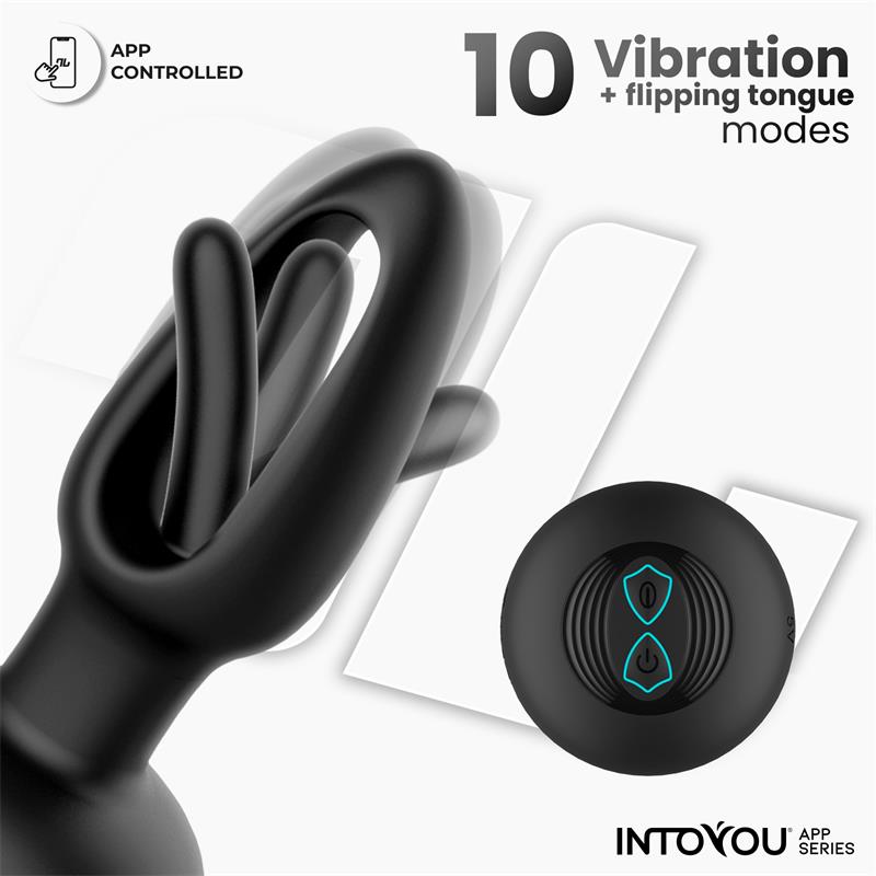 Zack Plug Anal con Flipping Tongue y Vibracion con App