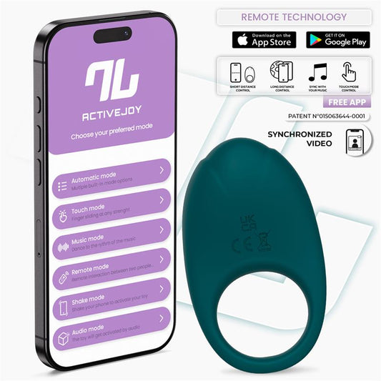 Ringo Anillo Vibrador con APP Unibody Verde