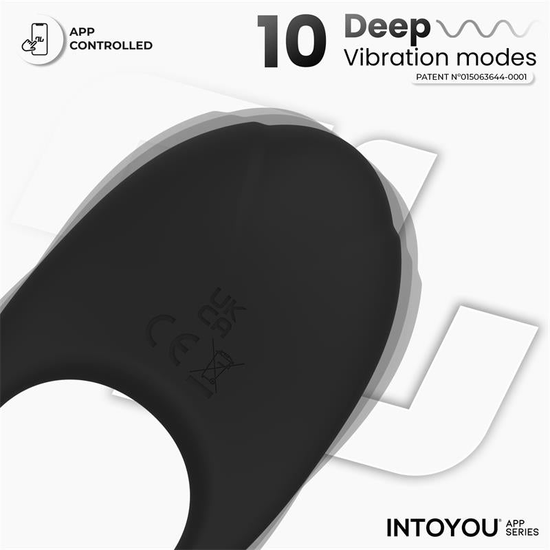 Ringo Anillo Vibrador con APP Unibody Negro