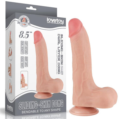 Dildo Dual Layer Piel Deslizante Retractil 85