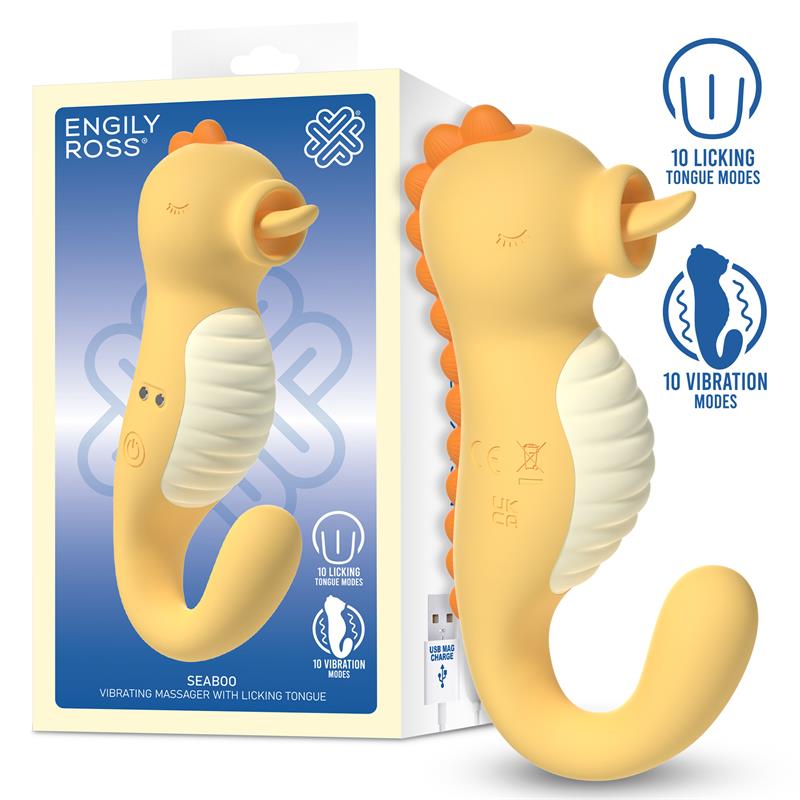 Seaboo Masajeador con Vibracion y Lengua Licking