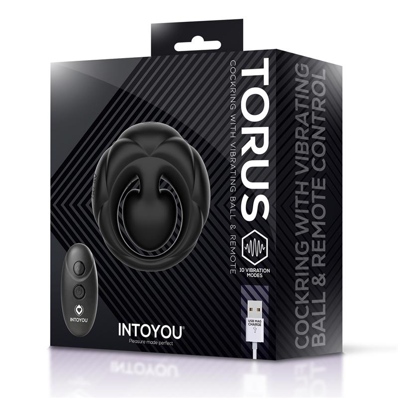 Torus Anillo Vibrador con Bola Clitoriana con Control Remoto USB