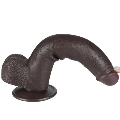 Dildo Dual Density Piel Deslizante Retractil 9