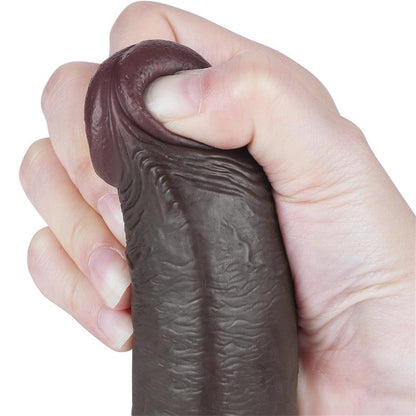 Dildo Dual Density Piel Deslizante Retractil 9