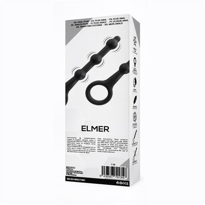 Elmer Plug Anal con Aro de Facil Extraccion Silicona Negro