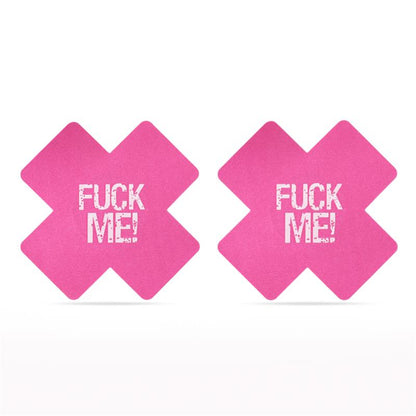 Pack Pezoneras Cruz Negro y Rosa FUCK ME